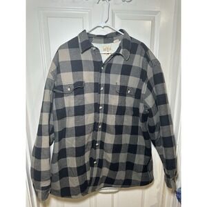 Men's Red Head Button Up Flannel Size 2XL